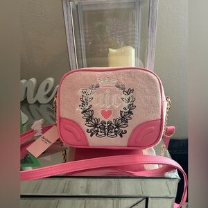 Juicy Couture Pink/black/white Crossbody Bag